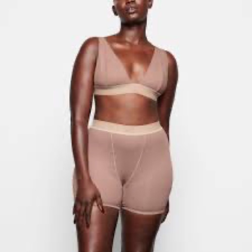 Skims Cotton Rib Soft Lounge Boxer Umber (mauve)